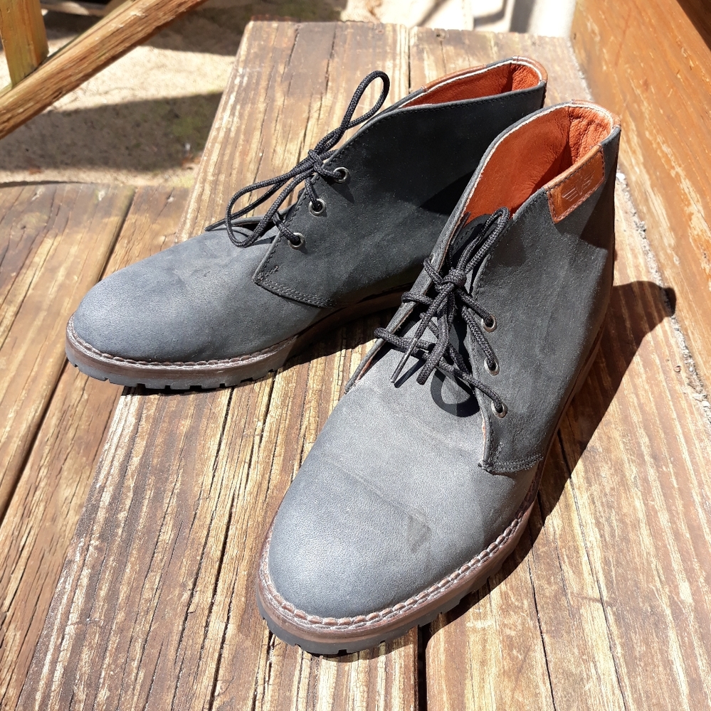 Y2K American Eagle Leather Lace-Up Boots Size 7